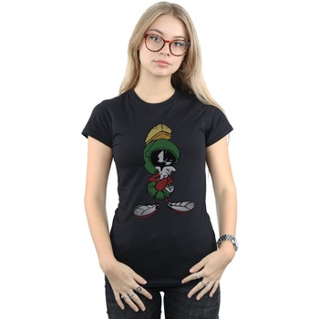 textil Mujer Camisetas manga larga Dessins Animés Marvin The Martian Pose Negro