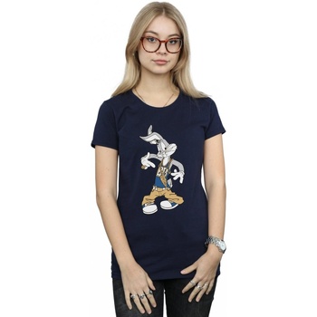 textil Mujer Camisetas manga larga Dessins Animés Bugs Bunny Rapper Azul