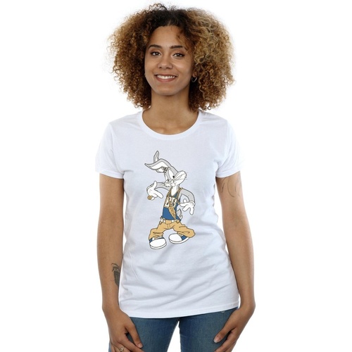 textil Mujer Camisetas manga larga Dessins Animés Bugs Bunny Rapper Blanco