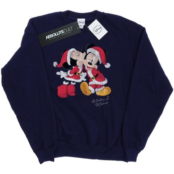 textil Niña Sudaderas Disney Mickey And Minnie Christmas Kiss Azul