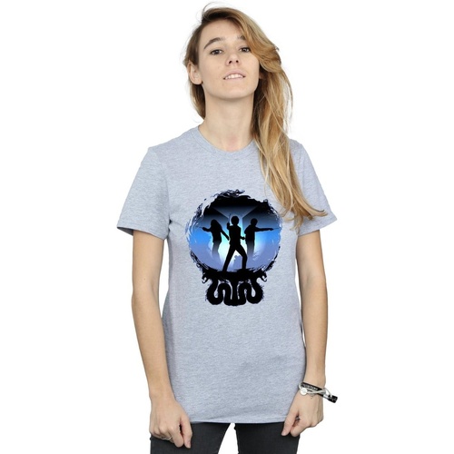 textil Mujer Camisetas manga larga Harry Potter Attack Silhouette Gris