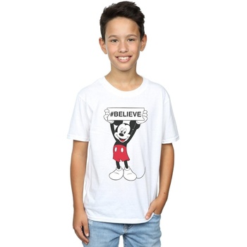 textil Niño Camisetas manga corta Disney Mickey MouseBelieve Blanco