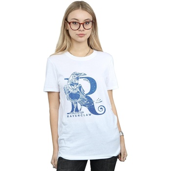 textil Mujer Camisetas manga larga Harry Potter Ravenclaw Glitter Blanco