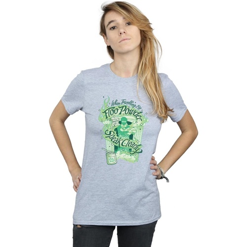 textil Mujer Camisetas manga larga Harry Potter Floo Powder Gris