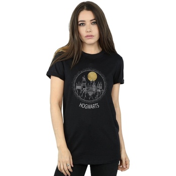 textil Mujer Camisetas manga larga Harry Potter Hogwarts Circle Negro