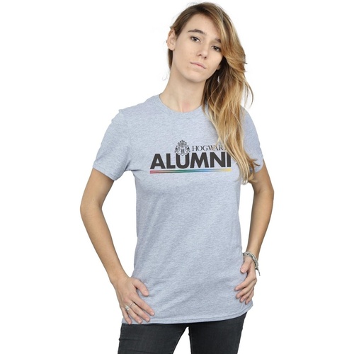 textil Mujer Camisetas manga larga Harry Potter Hogwarts Alumni Gris