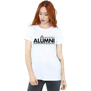 textil Mujer Camisetas manga larga Harry Potter Hogwarts Alumni Slytherin Blanco