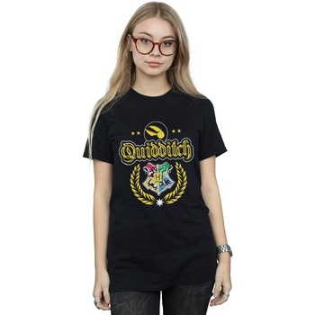 textil Mujer Camisetas manga larga Harry Potter Quidditch Crest Negro