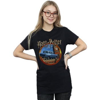 textil Mujer Camisetas manga larga Harry Potter Flying Car Negro