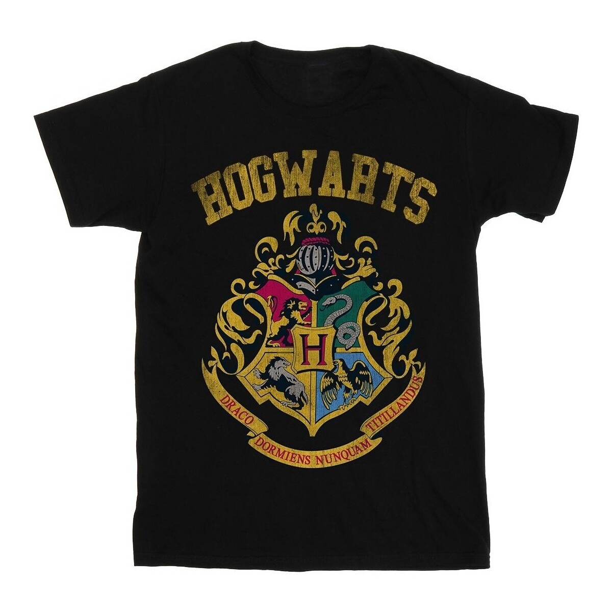 textil Mujer Camisetas manga larga Harry Potter Hogwarts Varsity Negro