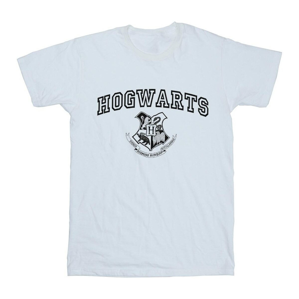 textil Mujer Camisetas manga larga Harry Potter Hogwarts Crest Blanco