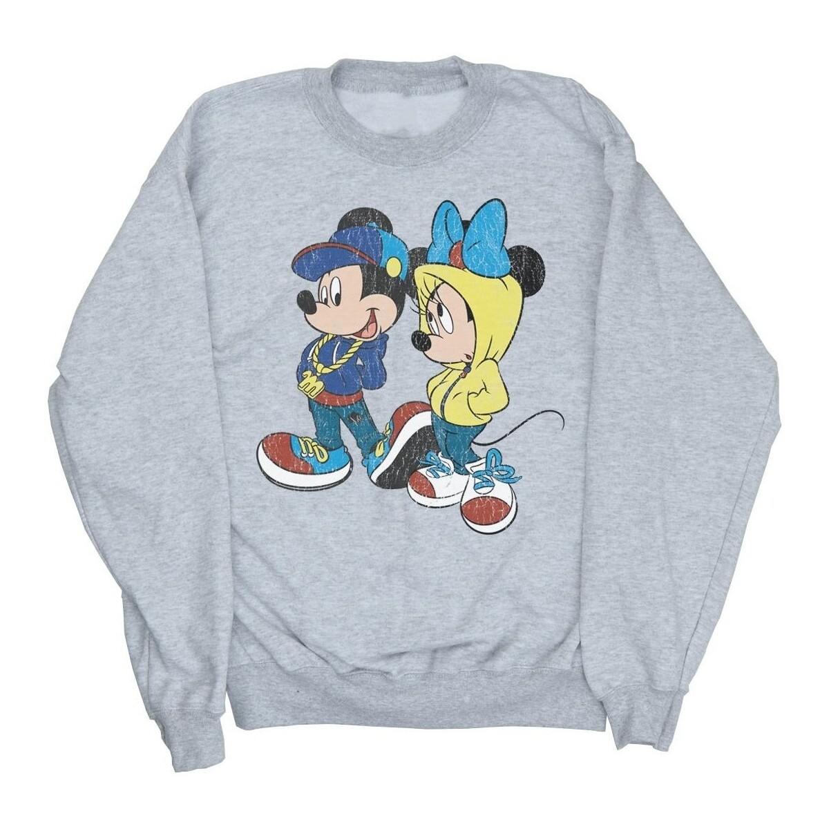 textil Niño Sudaderas Disney Mickey And Minnie Mouse Pose Gris