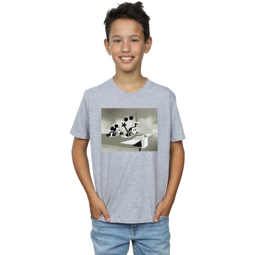 textil Niño Camisetas manga corta Disney Mickey Mouse Crazy Pilot Gris