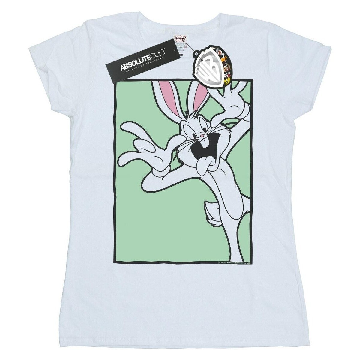 textil Mujer Camisetas manga larga Dessins Animés Bugs Bunny Funny Face Blanco