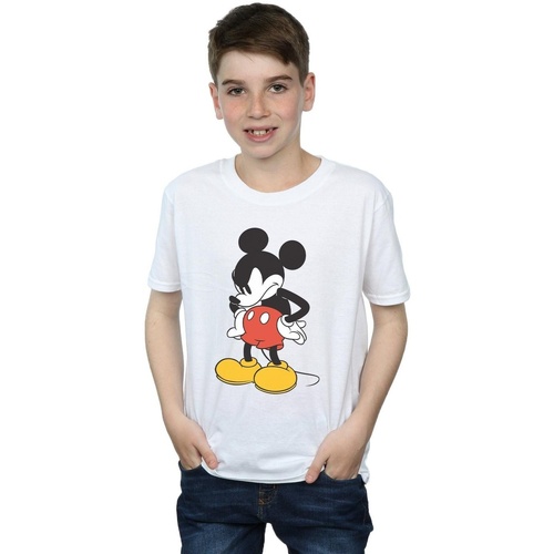 textil Niño Camisetas manga corta Disney Mickey Mouse Angry Look Down Blanco