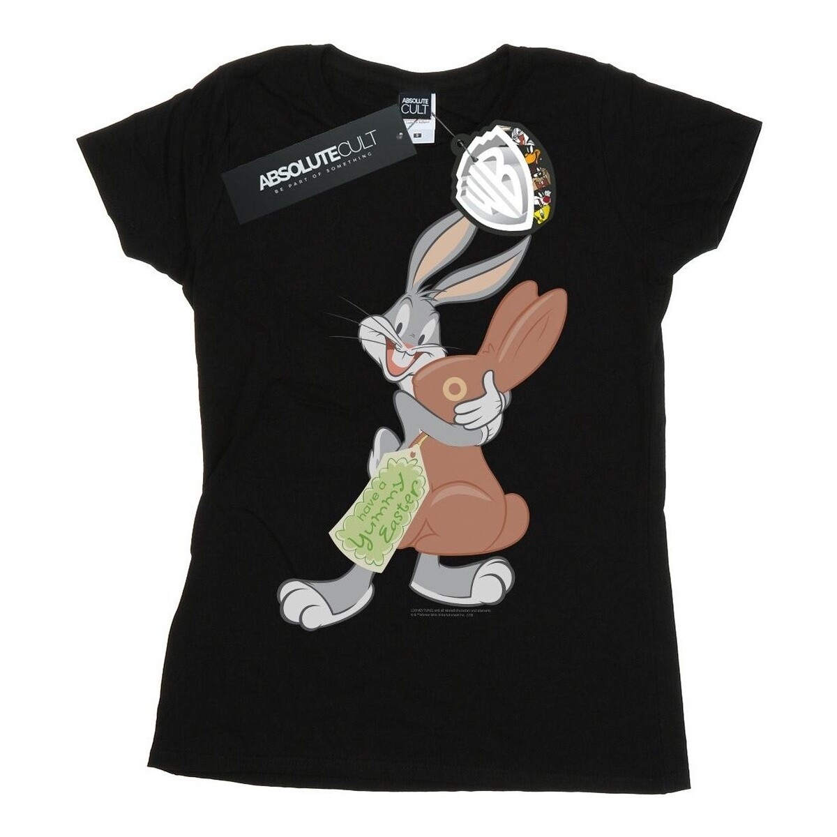 textil Mujer Camisetas manga larga Dessins Animés Bugs Bunny Yummy Easter Negro