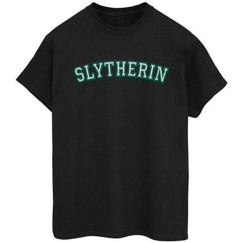textil Mujer Camisetas manga larga Harry Potter Collegial Slytherin Negro