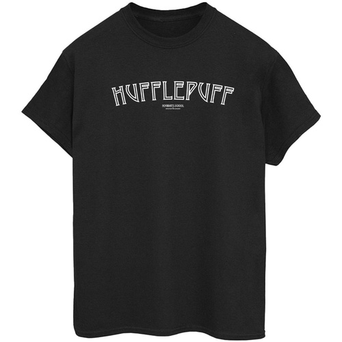 textil Mujer Camisetas manga larga Harry Potter Hufflepuff Logo Negro