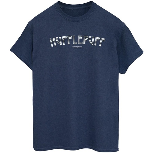 textil Mujer Camisetas manga larga Harry Potter Hufflepuff Logo Azul