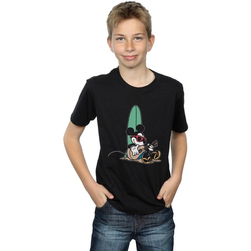 textil Niño Camisetas manga corta Disney Mickey Mouse Surf And Chill Negro