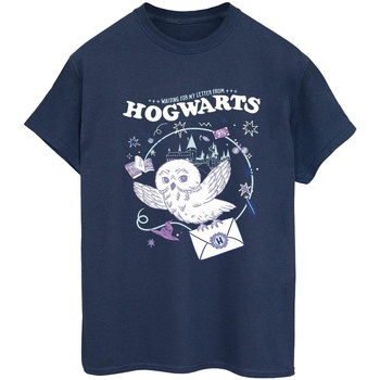 textil Mujer Camisetas manga larga Harry Potter Owl Letter From Hogwarts Azul