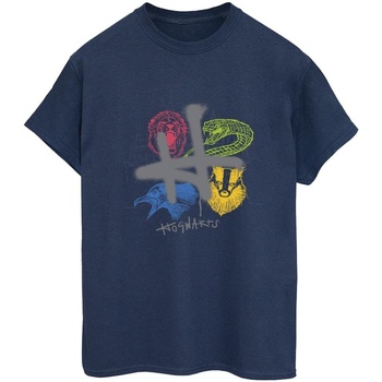 textil Mujer Camisetas manga larga Harry Potter Emblems H Spray Azul