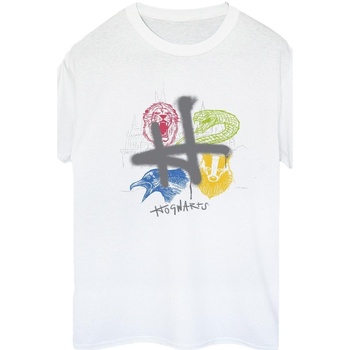 textil Mujer Camisetas manga larga Harry Potter Emblems H Spray Blanco