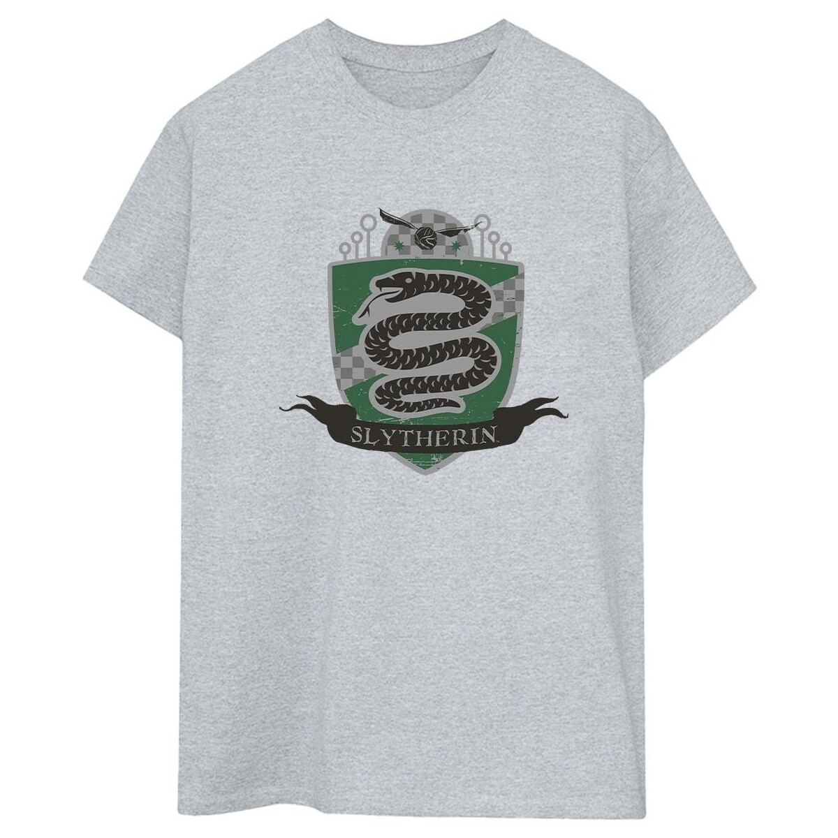 textil Mujer Camisetas manga larga Harry Potter Slytherin Chest Badge Gris