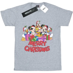 textil Niño Camisetas manga corta Disney Mickey Mouse And Friends Christmas Gris