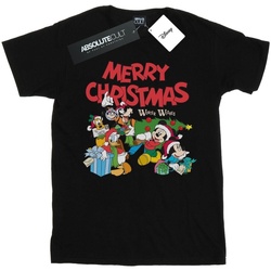 textil Niño Camisetas manga corta Disney Mickey And Friends Winter Wishes Negro