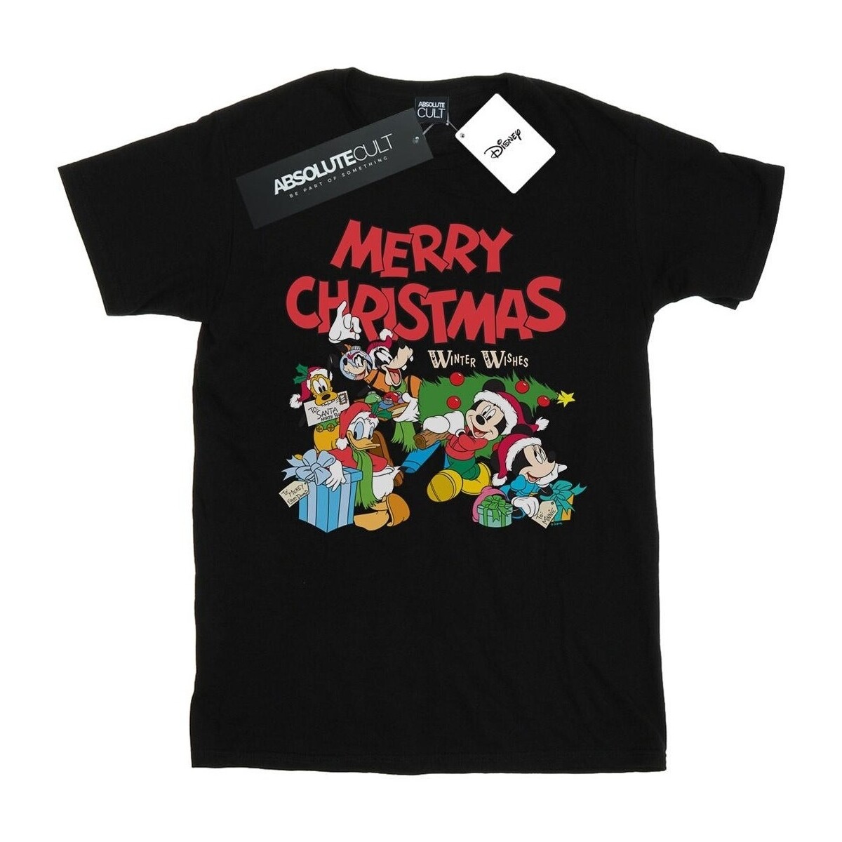 textil Niño Camisetas manga corta Disney Mickey And Friends Winter Wishes Negro