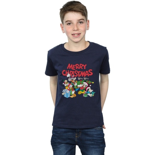 textil Niño Camisetas manga corta Disney Mickey And Friends Winter Wishes Azul