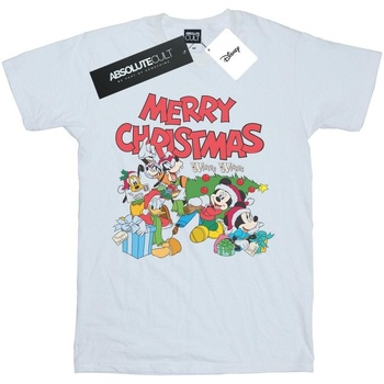 textil Niño Camisetas manga corta Disney Mickey And Friends Winter Wishes Blanco