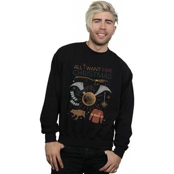 textil Hombre Sudaderas Harry Potter All I Want For Christmas Negro