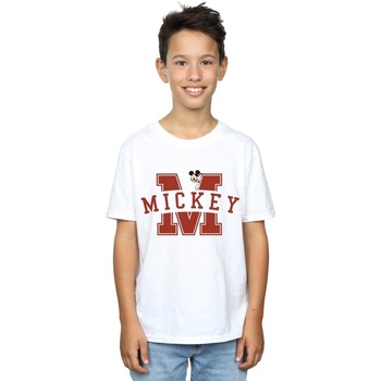 textil Niño Camisetas manga corta Disney Mickey Mouse Letter Peak Blanco