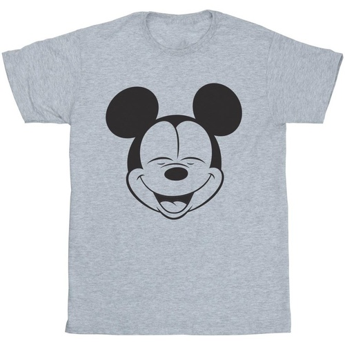 textil Niño Camisetas manga corta Disney Mickey Mouse Closed Eyes Gris