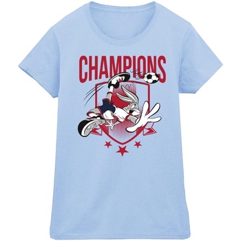 textil Mujer Camisetas manga larga Dessins Animés Bugs Bunny Champions Azul