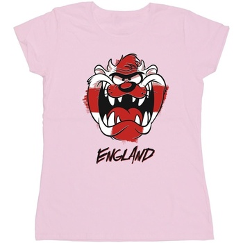 textil Mujer Camisetas manga larga Dessins Animés Taz England Face Rojo