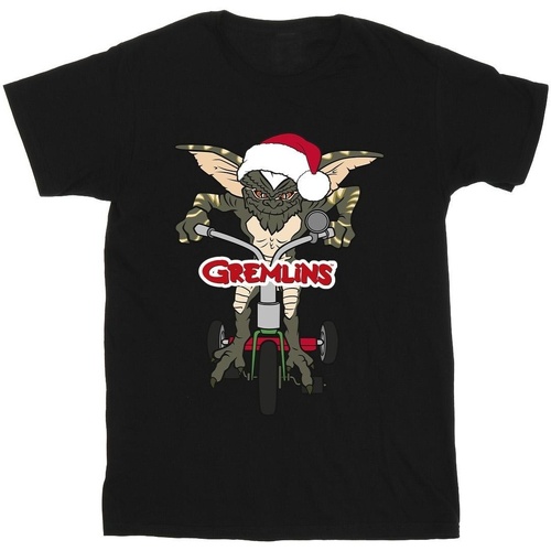 textil Hombre Camisetas manga larga Gremlins Bike Logo Negro