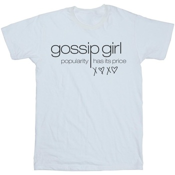 textil Hombre Camisetas manga larga Gossip Girl Popularity Has It's Price Blanco