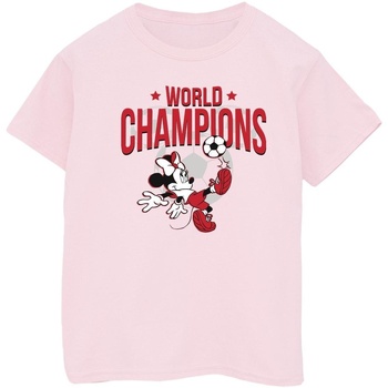 textil Niño Camisetas manga corta Disney Minnie Mouse World Champions Rojo