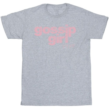 textil Hombre Camisetas manga larga Gossip Girl Swirl Logo Gris