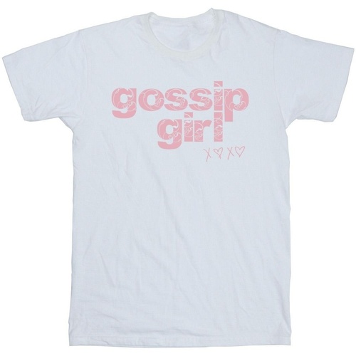 textil Hombre Camisetas manga larga Gossip Girl Swirl Logo Blanco