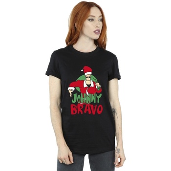 textil Mujer Camisetas manga larga Johnny Bravo Johnny Christmas Negro