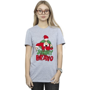 textil Mujer Camisetas manga larga Johnny Bravo Johnny Christmas Gris