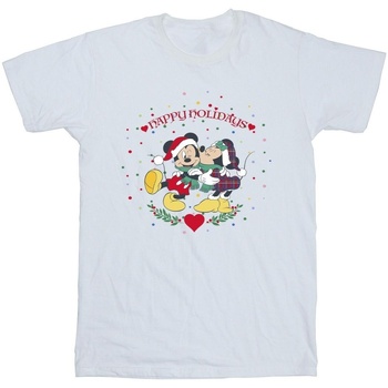 textil Niño Camisetas manga corta Disney Mickey Mouse Mickey Minnie Christmas Blanco