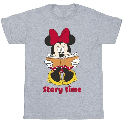 textil Niño Camisetas manga corta Disney Minnie Mouse Story Time Gris
