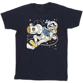textil Niño Camisetas manga corta Disney Goofy Reading In Space Azul