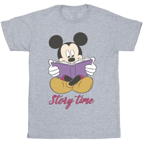 textil Niño Camisetas manga corta Disney Mickey Mouse Story Time Gris