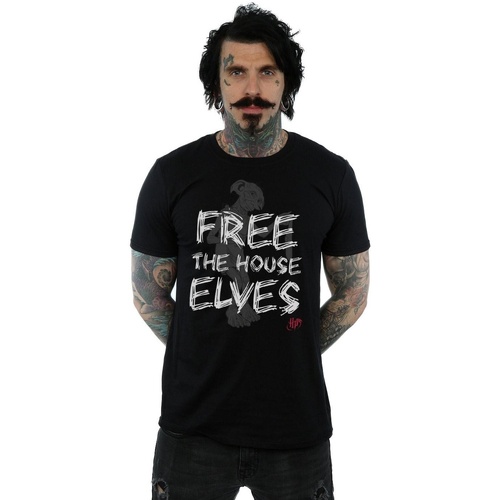 textil Hombre Camisetas manga larga Harry Potter Dobby Free The House Elves Negro
